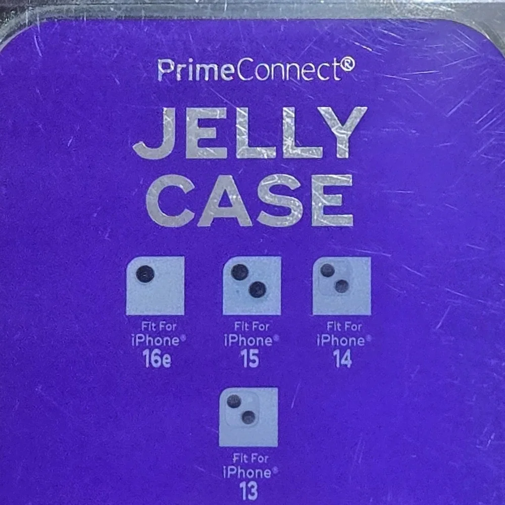 PrimeConnect Jelly Case iPhone 16e 15 14 13 Lime Green Glitter Puffer Viral